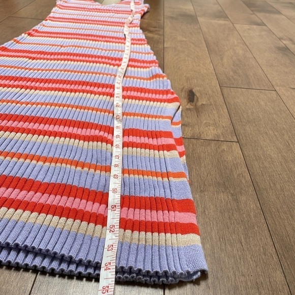 Seafolly sundancer ribbed Knit Cover-Up Maxi Dress sleeveless striped size S - Picture 13 of 14